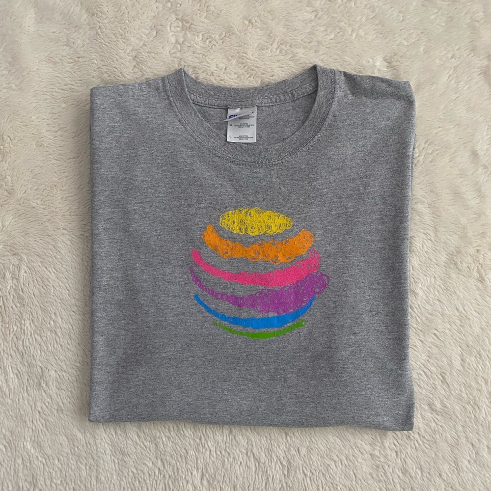 Men’s AT&T-Shirt, Size Large, Rainbow Logo
